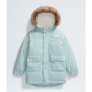 The North Face Mint Green Parka with Fur Trim